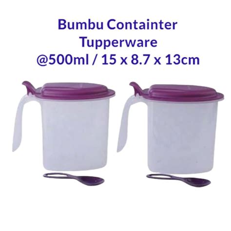 Jual Bumbu Container Tempat Bumbu Shelf Saver Tupperware Dengan Sendok