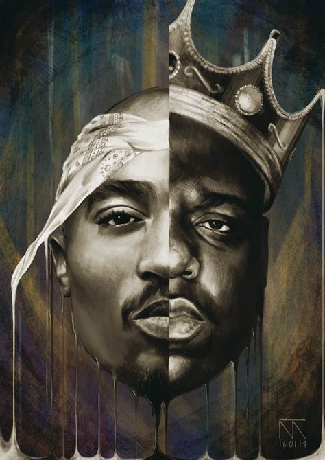 Biggie Tupac Portrait Tupac Art Hip Hop Art Rapper Art