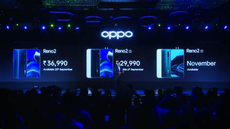Oppo Reno 2 Price in India Set at Rs. 36,990, Reno 2Z to Retail at Rs ...