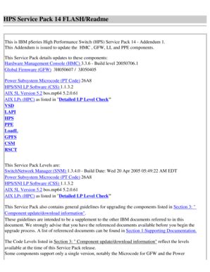 Fillable Online IBM HPS Readme Service Pack 14 Fax Email Print PdfFiller