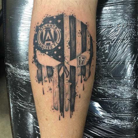 Patriotic Punisher Skull Tattoo