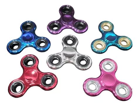 Pack De 3 Fidget Spinner Metalizados Juguete Antiestrés Cuotas sin