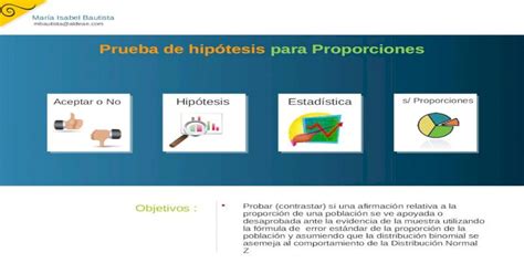 Pruebas De Hipótesis Para Proporciones Pptx Powerpoint