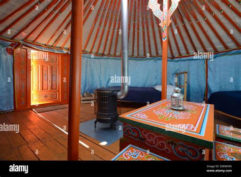 Traditional Mongolian Yurt Interior