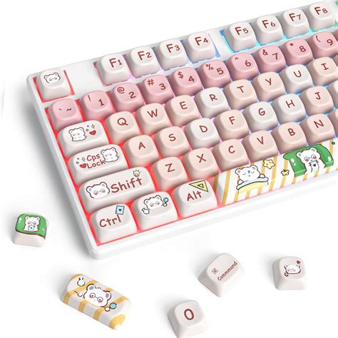 Amazon Fogruaden PBT Keycaps 75 Percent Dye Sublimation Cute