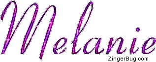 Melanie Pink Glitter Name Text Glitter Graphic Greeting Comment Meme