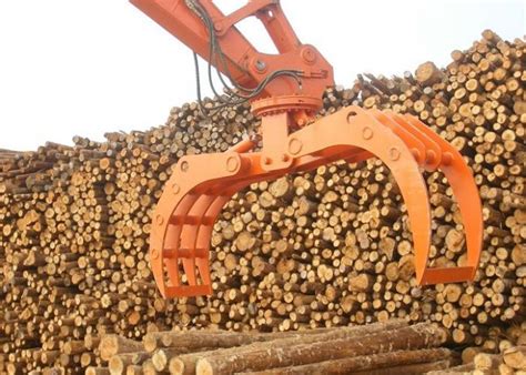 Mechanical Wood Grapple Log Grapples For Excavators Kobelco Sk