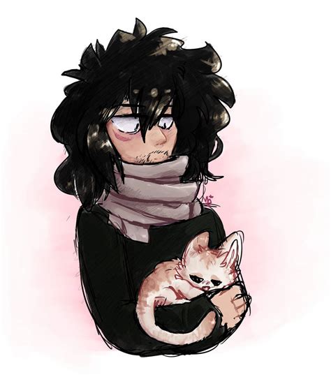 Mr Aizawa With A Fricken Cat By Virtualhugg On Deviantart