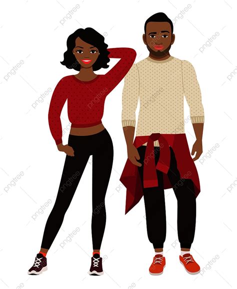 African Couple In Sports Style Outfit On White Background Outfit