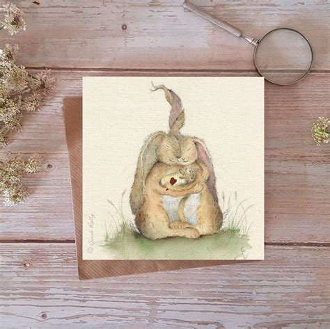 Hares My Family Greetings Card - Bayberry Hollow