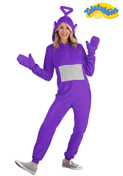 Teletubbies Tinky Winky Adult Jumpsuit Costume