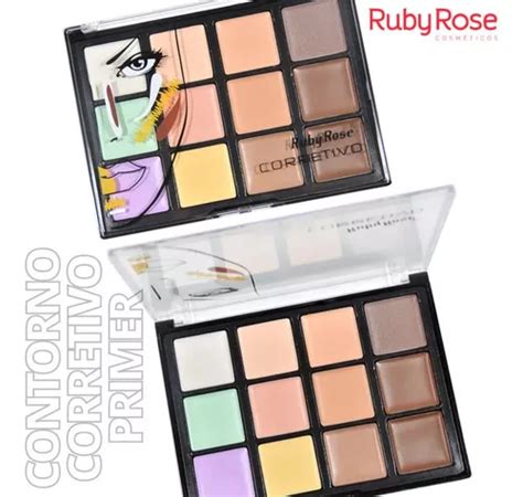 Paleta De Corretivo Em Creme 12 Cores Ruby Rose MercadoLivre