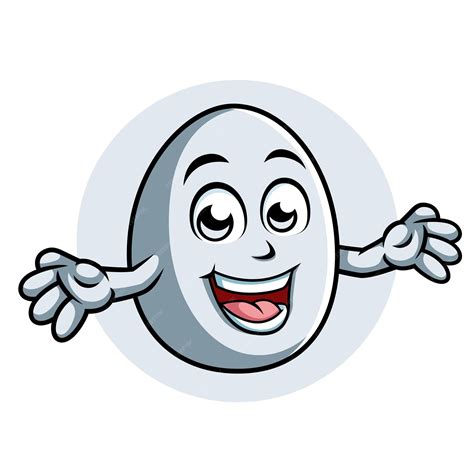 Premium Vector Happy Egg Cartoon Character Surprising Pose Mascot