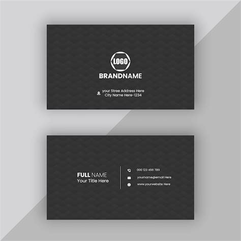 Premium Vector Black Luxury Business Card Template