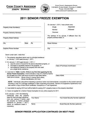 Fillable Online B B Senior Freeze Exemption Landek Campaign Fax