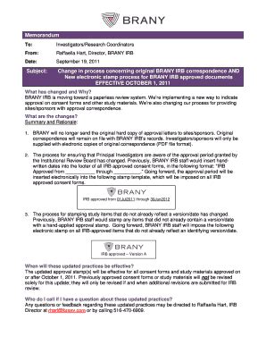 Fillable Online Irb Approval Stamps And Original Hard Copy Documents