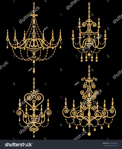 Chandelier Set Stock Vector 178706468 Shutterstock