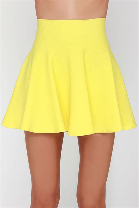 Yellow Skirt Yellow Skater Skirt Knit Skater Skirt 4200