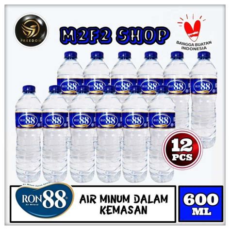 Promo Air Mineral Ron 88 Elite Tanggung Botol Pet 600 Ml Kemasan 12