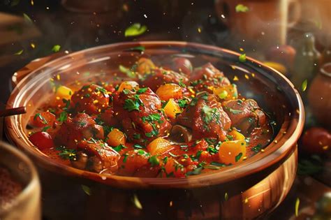 Premium Photo | Moroccan Tajine Meat Stew Traditional Morocco Tagine ...