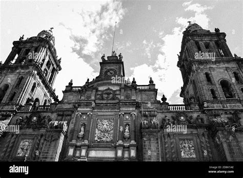 Mexico City Metropolitan Cathedral Facade Stock Photo Alamy