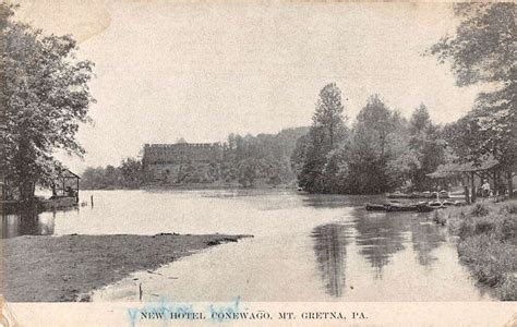 Mt Gretna Pennsylvania New Hotel Conewago Scenic View Vintage Postcard