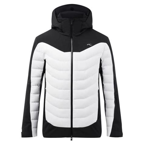 Kjus Sight Line Mens Jacket In Black And White White