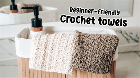 How To Crochet Simple Dish Hand Towels Beginner Friendly Tutorial