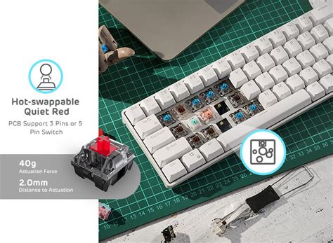 Rk Royal Kludge Rk Hot Swappable Wireless Mechanical Keyboard Red Switch Umart Au