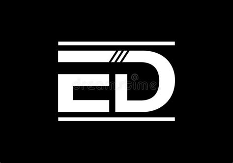 E D Initial Letter Logo Design Vector Template Graphic Alphabet Symbol