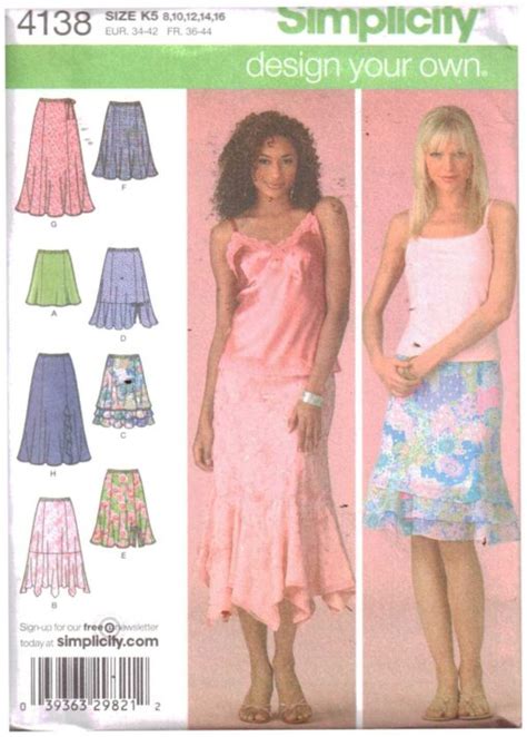 Simplicity Skirts Size K Uncut Sewing Pattern