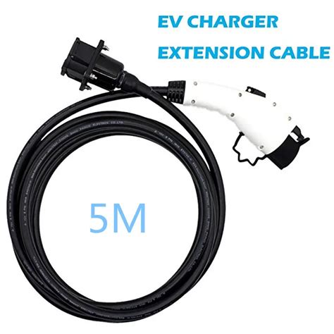 5M Type 1 SAE J1772 EV Car Charger with Charging Extension Cable ...