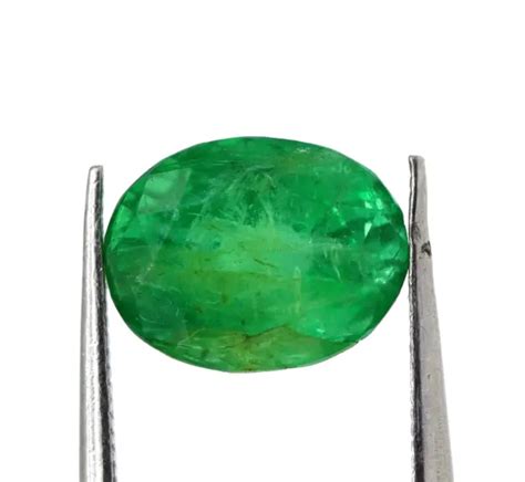 DESSERÉ NON TRAITÉ Zambie Extrait Naturel Vert Émeraude 1 68 CT 8x6 MM