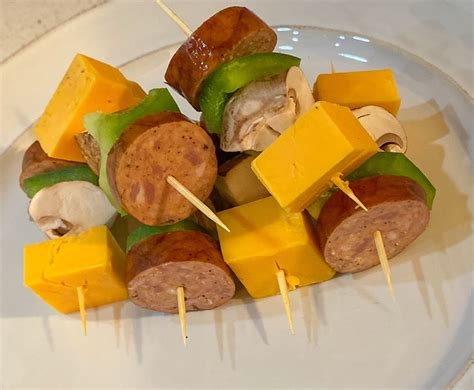 Sausage Cheese And Vegetable Skewers Taste Test