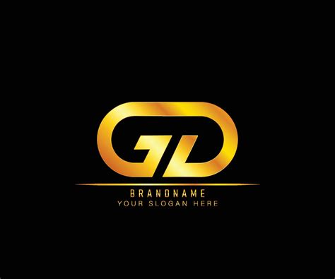 Creative Elegant Trendy Modern Monogram Logo Design Gold Color Gd