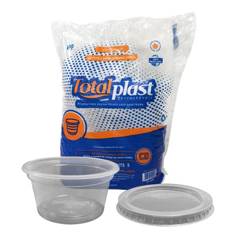 Pote Plast Pp Kit Tampa Transp Redondo Ml Totalplast X Und