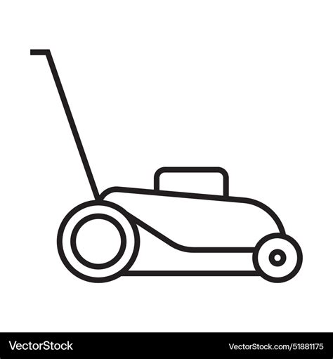 Lawn Mower Icon Symbol Royalty Free Vector Image