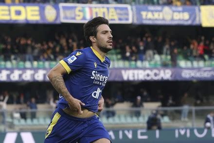 Simone Verdi Hellas Verona Fc Celebrates Editorial Stock Photo Stock