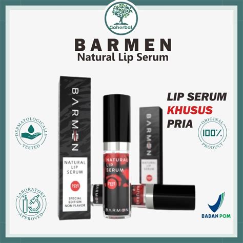 Jual Barmen Natural Lip Serum Untuk Mencerahkan Melembabkan Bibir Hitam