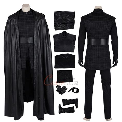 Kylo Ren Costume Star Wars: The Rise of Skywalker Cosplay Man Black ...