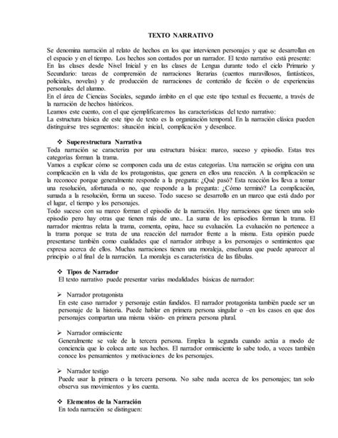 Sesion De Aprendizaj Tipos De Textos Narrativos Pdf