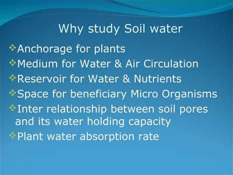 Soil Water Plant Relationships Ppt