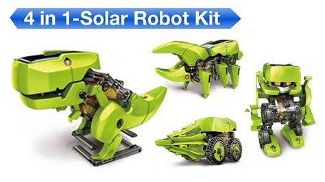 4 In 1 Solar Robot Kit Unbox Build And Review Youtube