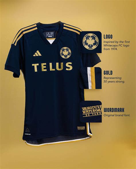 Nova Camisa Reserva Do Vancouver Whitecaps MLS 2024 Adidas