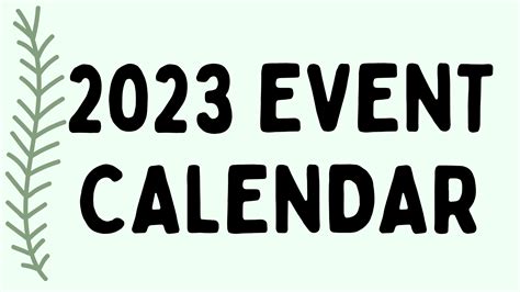 2023 Calendar of Events - River Bend Nature Center