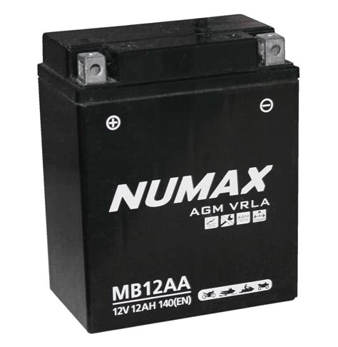 YB12A A Gel Numax Batterie De Moto 12V 12Ah AGM YB12AA MB12AA