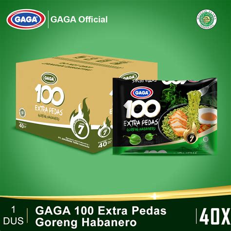 GAGA 100 Extra Pedas Goreng Habanero 1 Dus Isi 40pcs Lazada Indonesia