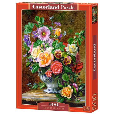 Puzzle Pi Ces Fleurs Dans Un Vase Jeux Et Jouets Castorland