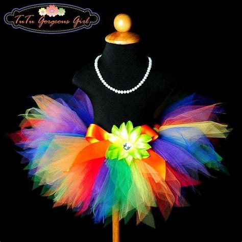 Colorful Rainbow Tutu Rainbow Birthday Tutu Rainbow Clown Etsy