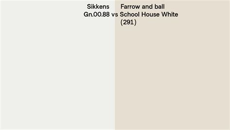 Sikkens Gn 00 88 Vs Farrow And Ball School House White 291 Side By